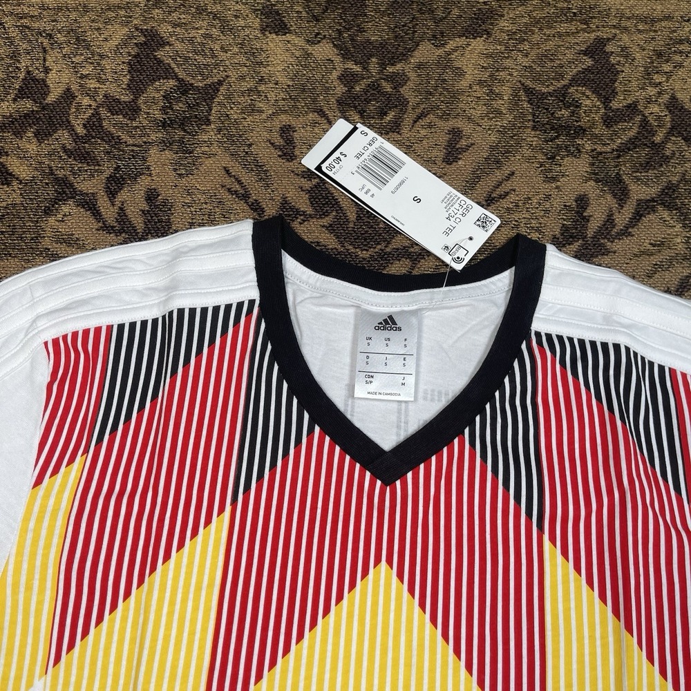 Mens Adidas Germany Retro Soccer Tee Shirt Size Small New - Picture 6 of 10